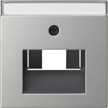 Gira System 55 Płyta maskująca do gniazd UAE/IAE i sieciowych, stal nierdzewna szczotkowana 0284600