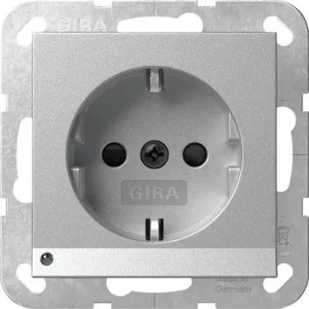 Gniazdo SCHUKO GIRA 417026 z orientacyjnym oświetleniem LED, System 55