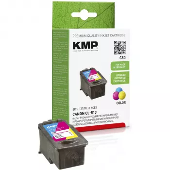 KMP C80 Tusz Trójkolorowy (Cyan, Magenta, Yellow) - 13 ml - Kompatybilny z Canon PIXMA MP230, MP252, MP258, MP272, MP280, MP282, MP495, MP499, MX360, MX410, MX420 1512.4530