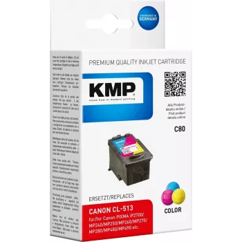 KMP C80 Tusz Trójkolorowy (Cyan, Magenta, Yellow) - 13 ml - Kompatybilny z Canon PIXMA MP230, MP252, MP258, MP272, MP280, MP282, MP495, MP499, MX360, MX410, MX420 1512.4530