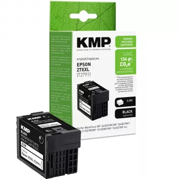KMP Kompatybilny z Epson 27XXL T2791 Czarny Pigmentowy Tusz do Drukarki (E186)