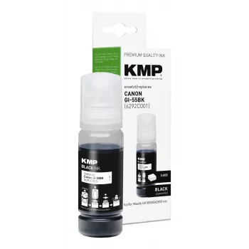 KMP PRINTTECHNIK Kompatybilna butelka z tuszem do napełniania dla Canon GI-55BK (6292C001), czarny, 70 ml 1587,0001