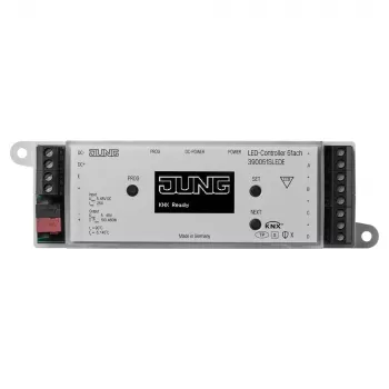 JUNG KNX Sterownik LED 5-kanałowy DC 5-48V, szyna DIN, Secure, 390051SLEDE