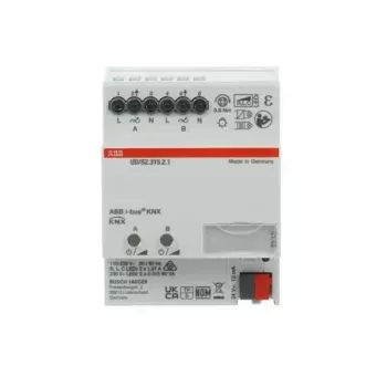 ABB UD/S2.315.2.1 Ściemniacz LED 2x315 W/VA, 2-kanałowy uniwersalny aktor ściemniający KNX, szyna DIN 2CKA006197A0053