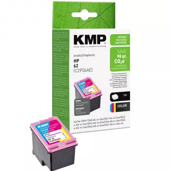 KMP H161 trójkolorowy wkład atramentowy (cyjan, magenta, żółty) do HP 62 - 4,5 ml 1741.4830