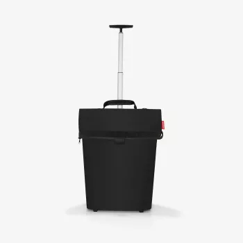 Torba na zakupy na kółkach Reisenthel trolley M 43L czarna poliester 2 koła NT7003