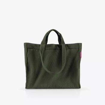Torba na ramię reisenthel Softshopper cord dark matcha GR5057 poliester 28 l