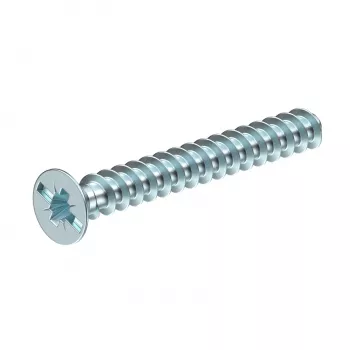 OBO Bettermann 2003271 Wkręt do urządzeń M4 x 10 mm Pozidriv PZ1 z łbem soczewkowym, stal ocynkowana, 50 sztuk