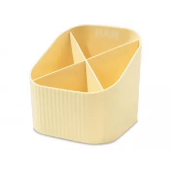 HAN X-LOOP Uchwyt na długopisy Pastelowy żółty Plastik 4 przegrody 111 x 111 x 105 mm 17238-815D