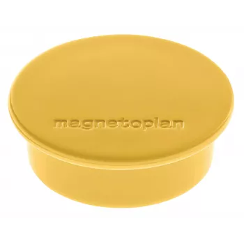 Magnes okrągły Magnetoplan Discofix żółty, lity rdzeń ferrytowy, siła trzymania 2,2 kg 1662002