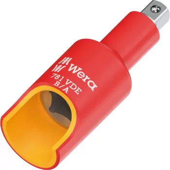 Wera 781 B/A VDE izolowany adapter, napęd kwadratowy 3/8 cala na sześciokąt 1/4 cala, blokada mechaniczna 05024692001