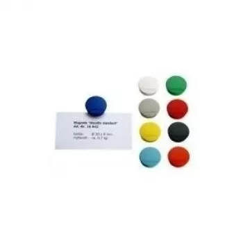 Magnes okrągły MAGNETOPLAN HOLTZ Discofix Standard żółty, rdzeń ferrytowy, siła trzymania 0,7 kg, średnica 30 mm (1664202)