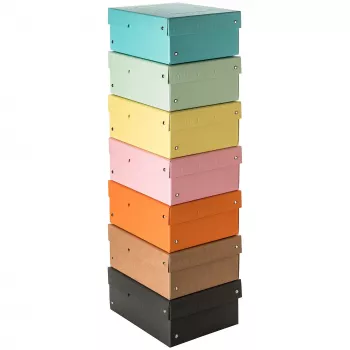 FALKEN PURE Pudełko do przechowywania 1250 arkuszy Pastelowe Różne 5-Pack 18x25x10 cm 22001968000F