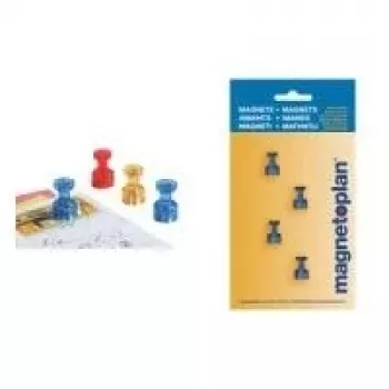 Magnetoplan magnetyczny uchwyt na notatki, świecący przezroczysty pomarańczowy, 4 sztuki, mieści do 9 arkuszy A4 1666144
