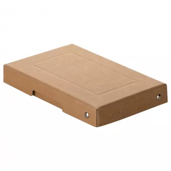 FALKEN PURE Pudełko do przechowywania 310 arkuszy Naturalny brąz 12,0 x 18,5 x 2,5 cm, 1 szt. 22001824000F