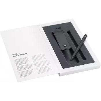 LAMY swift Rollerball Pen Zestaw Prezentowy Matowy Czarny z Etui Skórzanym 1238758
