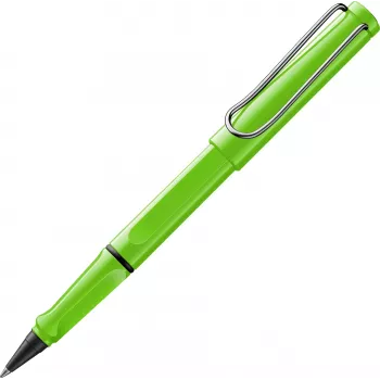 LAMY safari Pióro kulkowe zielone wysoki połysk z ergonomicznym uchwytem i metalowym klipsem 1240192