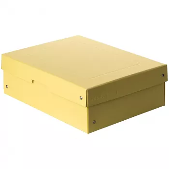 FALKEN PURE Pudełko do przechowywania dokumentów 1250 arkuszy Pastelowy żółty 24,0 x 32,0 x 10,0 cm, 1 sztuka 22001936000F