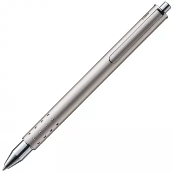 LAMY Swift Palladium Rollerball Pen - Retractable Clip, Metal Body, Medium Black Ink 1226052