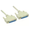 Kabel null modem GoodConnections, DB25 żeński do DB25 żeński, 3m, niklowany, podwójnie ekranowany, czarny 4030-3