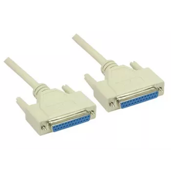 Kabel null modem GoodConnections, DB25 żeński do DB25 żeński, 3m, niklowany, podwójnie ekranowany, czarny 4030-3