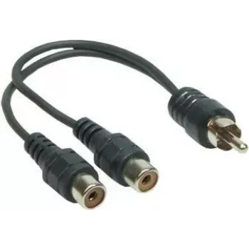 Kabel adaptera audio Good Connections 5901-KA, 1x RCA męski do 2x RCA żeńskich, 0,2m, czarny