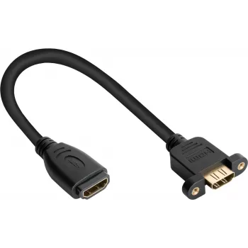 Good Connections kabel instalacyjny HDMI, HDMI Typ A żeński do żeński panelowy, 0,3 m, czarny HDMI-AD23