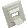 GoodConnections Wkład centralny 50x50mm z ramką osłonową 80x80mm do gniazd sieciowych, biały sygnałowy RAL9003 (GC-N0155)