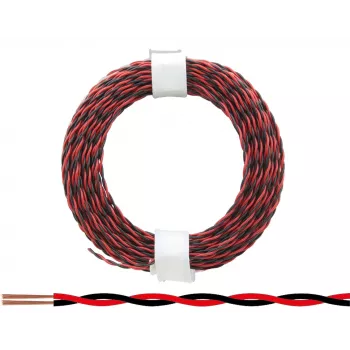 Donau Elektronik 210-10 Litz Wire 2 x 0,04 mm² czerwony/czarny 10 m