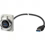 Eaton M30C-FUSB-60 Gniazdo USB 3.0 Typ A do montażu panelowego z kablem 1,5 m, metalowy pierścień przedni Y7-187084