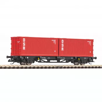 Piko TT 47727 TT wagon platformowy do kontenerów 2x20 DSR DR