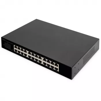 DIGITUS DN-80113-1 24-portowy przełącznik Gigabit, obudowa rack 19 cali, 48 Gbps, niezarządzalny