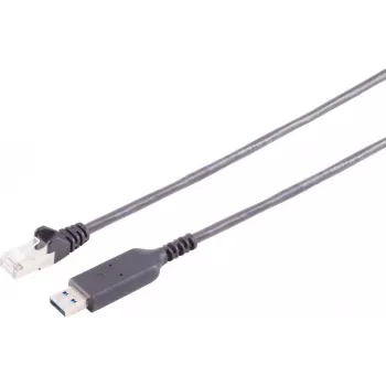 Kabel adaptera S CONN MAXIMUM CONNECTIVITY USB-A na RJ45 Gigabit Ethernet 3m czarny 13-52045