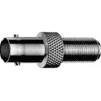 Adapter przelotowy BNC żeński-żeński Telegärtner J01008A0021, 50 omów, mosiądz niklowany, czarny