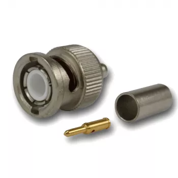 Telegärtner BNC Crimp Plug 50 Ohm dla RG-58 C/U, Nickel/Gold, 4 GHz J01000L1255Z