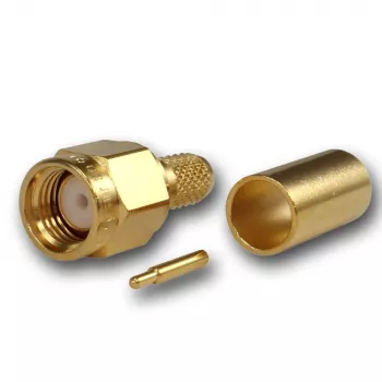Telegärtner wtyk kablowy SMA zaciskany/lutowany G01, RG-58C/U, złoty, 1 sztuka (J01150A0041Z)