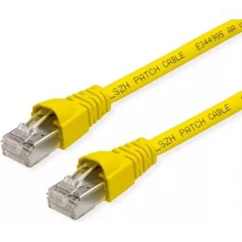 TELEGÄRTNER TEGA Cat.6A S/FTP kabel krosowy, RJ45, LSZH, żółty, 2,5 m L00002A0213