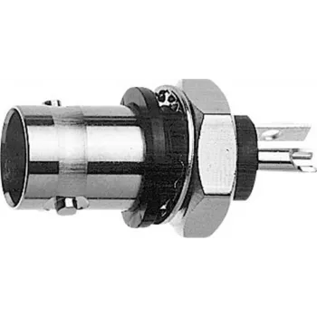 Telegärtner BNC gniazdo panelowe, izolowane 50 Ohm, niebieski kołnierz izolacyjny, seria Z01 J01001B0043