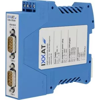 Ixxat CAN-CR200 Repeater magistrali CAN, 2-kanałowy, 9-32 V DC, izolacja galwaniczna, szyna DIN 1.01.0067.44010
