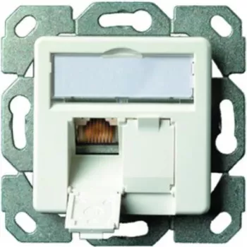 TELEGÄRTNER J00020A0523 AMJ-S Cat.6A ekranowane podtynkowe gniazdo RJ45, 2-portowe, czysta biel