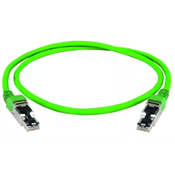 TELEGÄRTNER 100017338 kabel krosowy RJ45, CAT 5e, UTP, zielony, 1m