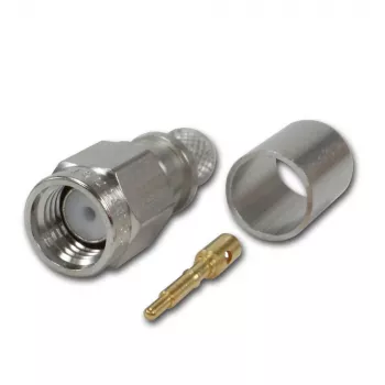 Telegärtner złącze SMA proste wtykowe zaciskane G30 (1,5/3,8), H 155, Low Loss 1,4/3,8 crimp/crimp koncentryczne J01150A0618