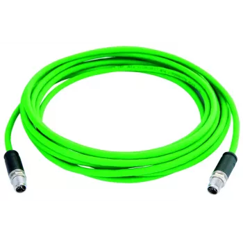 TELEGÄRTNER TEGA L80000A0000 STX M12 X-Coded Cat.6a przemysłowy kabel Ethernet Patch, 0,5 m