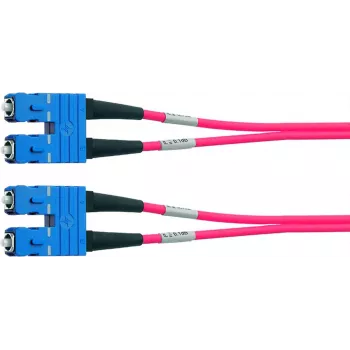 Telegärtner L00880A0028 kabel krosowy światłowodowy duplex SC-SC OM4, 1 m, fioletowy