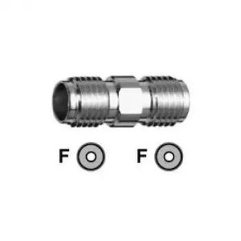 TELEGÄRTNER 100024790 Adapter koncentryczny SMA żeński na SMA żeński, 50 omów, DC-18 GHz, mosiądz niklowany
