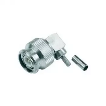 Telegärtner TNC złącze kątowe zaciskane 50 Ohm dla RG-316/U, lutowane/zaciskane, mosiądz niklowany J01010B0012