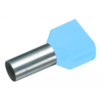 Cimco 187700 Tuleja kablowa podwójna 0,25 mm² częściowo izolowana turkusowa 100 szt.