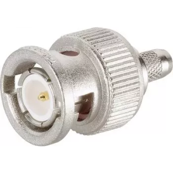 Telegärtner BNC wtyk zaciskowy 75 Ohm do RG-59 B/U, pozłacany styk, niklowany korpus J01002F1288Z