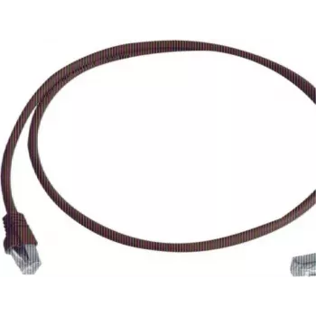 Telegärtner Cat 6A S/FTP kabel krosowy, 2m, czerwony, jeden kątowy RJ45 L00001A0157