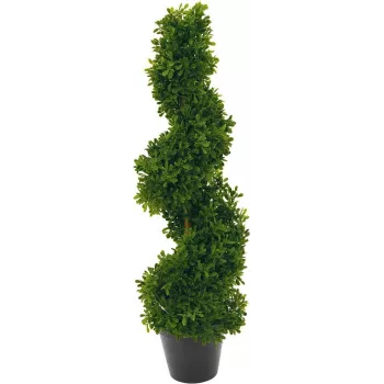 EUROPALMS Spiral Tree Sztuczna Roślina, 61cm, Zielona, Czarna Doniczka 82600009